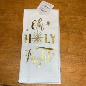 December Home 2 Pack Kitchen Towels Oh Holy Night Manger 16” by 26” 100% Cotton